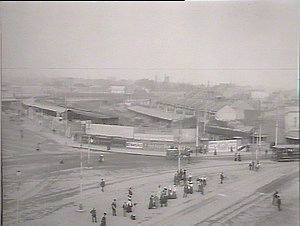 New Railway Station, Redfern, from roof of hotel in Geo...