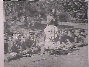 Samoan Tulafala making a speech