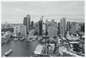 Aerial views of Sydney; Biennale exhibition; Anti-GST r...