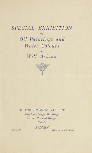 Special exhibition of oil paintings and water colours b...