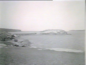 Entrance to Botany Bay showing Bare Island