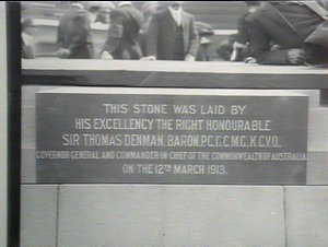 The stone laid by Lord Denman, the Governor-General