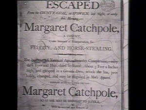 Notice of Margaret Catchpole's escape from prison