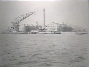 Western side of Cockatoo Dock from the floating crane