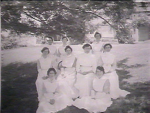 Group of staff on the lawn