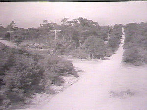 Looking south-east along Pittwater Road at Lucknow Road...