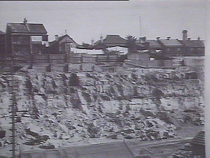 Excavation behind No. 60 Jones Bay