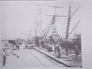 Newcastle wharves in the 1870's