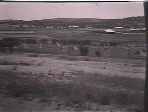 Panorama of farm from hill, Bathurst Experimental Farm