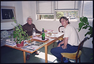 File 32: Max Dupain and Eric Sierins in Artarmon studio...