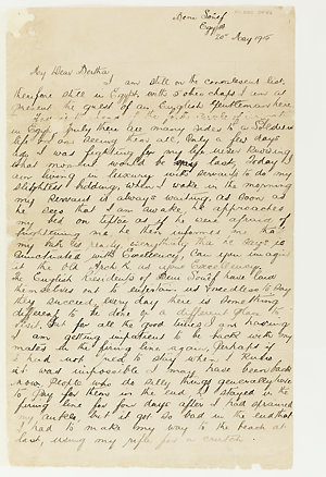 Archibald Kerr Jamieson letter diary, 2 April-20 May 19...