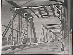 Painting gantry bridge at Taree