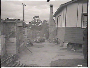 Blacktown District, rear view of house and backyard