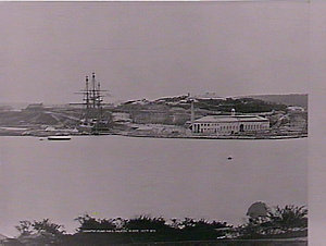 HMS "Galatea" in dock: Cockatoo Island