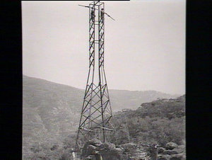 Transmission line, taken for Mr Carter, Burrinjuck Dam