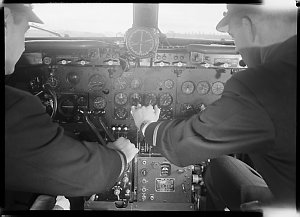 File 06: Pilot and Co Pilot checking controls, [1930s-1...