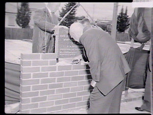 Laying of foundation stone, Penrith