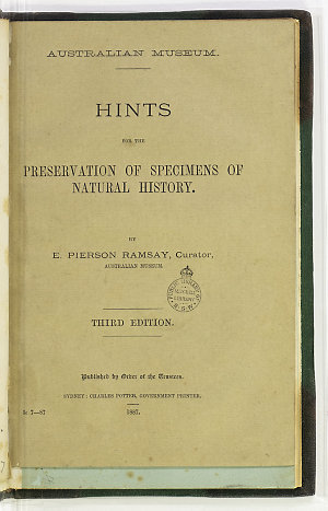 Hints for the preservation of specimens of natural hist...