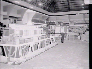 Fisheries stand before completion, Easter Show