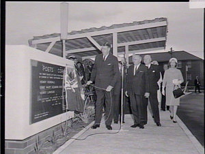 Opening of Poets Corner by Governor Sir Roden Cutler