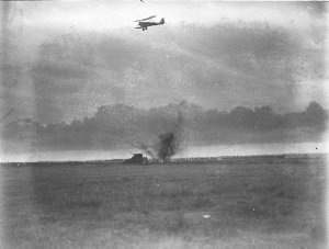 Avro Avian bombing a tank