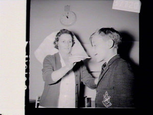 The one millionth person to receive the Sabin Oral Vaccine