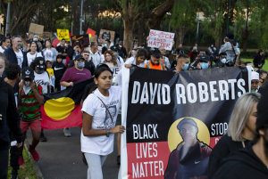 Item 17: Protesters arrive at Belmore Park, Sydney Blac...