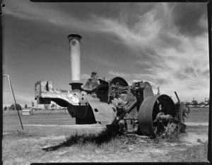 File 25: Old steam roller at Blacktown, Nov '59 / photo...