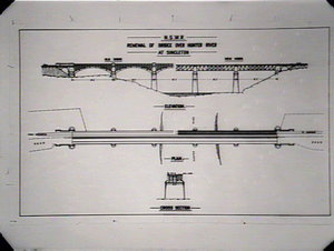 Diagram of renewal of bridge over Hunter River at Singl...