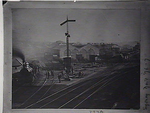 Sydney Railway Yard showing No 3 & 13 engines, 13a Mann...