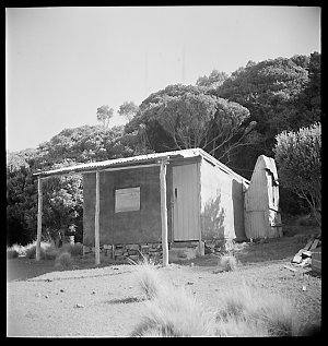 File 26: Garie Beach humpies, 1940 / photographed by Ma...