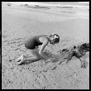 File 02: Little girl on Newport Beach (Danina), 1950s /...
