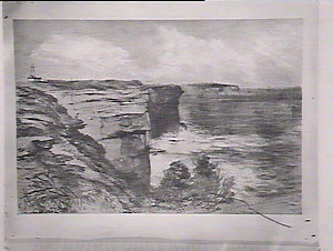 Coast scene from the Gap showing the Heads