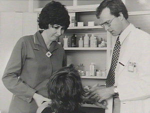 Sister Russak and Dr Symmons of Cosmetic Surgery Dept, ...
