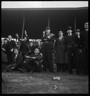 File 13: Sydney, crowd of men viewing football match, 1...