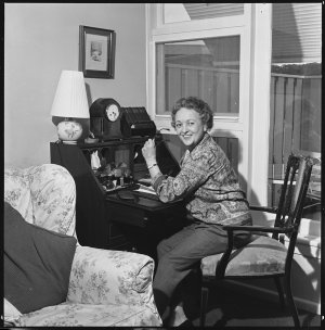 Actress Sophie Stewart at home at Church Point, 30 Octo...