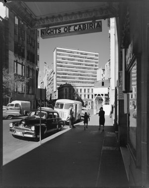 File 10: Bligh St, outside Savoy, 1955 / photographed b...