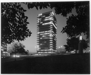 File 01: IBM and Caltex by night, 10 May '63 / photogra...