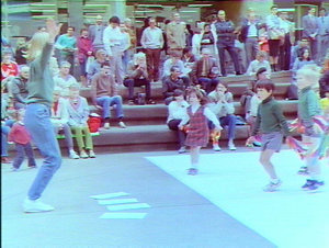 Education Week (1984) : physical exercise display in Martin Plaza