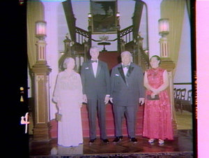 Governor Sir Roden Cutler and Lady Cutler with the King...