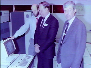 Minister for Services, Mr Eric Bedford opens new comput...