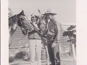 Aboriginal children horseriding, Smoky Dawson's ranch