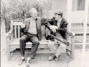 Don Burrows & guitarist George Golla outside the Conser...