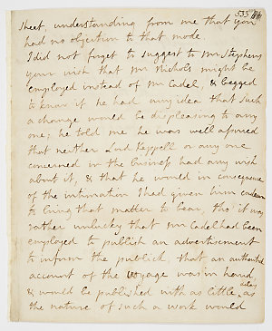 Series 09.07: Letter received by Banks from Lord Sandwi...