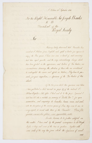 Series 20.08: Letter received by Banks from Alexander Beatson, 18 September 1811