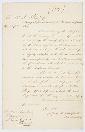 Series 20.15: Copy of a letter received by John Fleming...