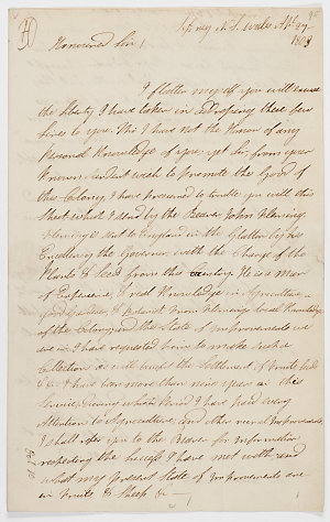Series 23.32: Letter received by Banks from Samuel Mars...