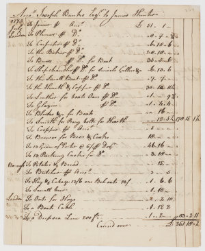 Series 06.099: Account received by Banks from James Hun...
