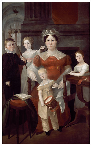 [Ann Piper and her children, ca. 1826 / oil painting by...