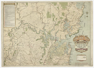 Map of the Hawkesbury River from Windsor to Broken Bay ...